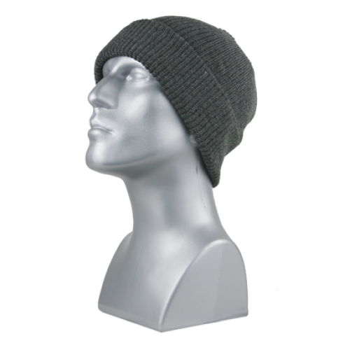 CHARCOAL RIBBED CUFF HAT