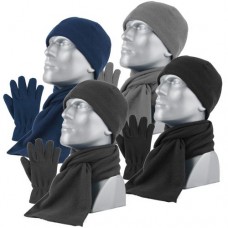 00819   -   ANTI-PILL FLEECE SET; BEANIE, GLOVE, SCARF