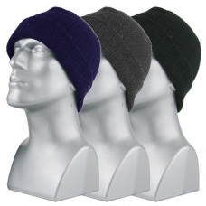 00848   -   ACRYLIC KNIT RIBBED CUFF HAT - ASSORTED