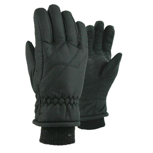 BLACK TASLON SKI GLOVE - SIZE 4-7