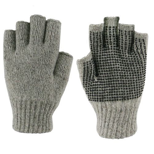 EDZ Merino Wool Fingerless Thermal Gloves Red