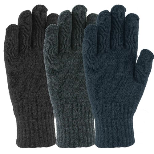 SOLID ACRYLIC KNIT GLOVE