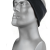 60770 - DOUBLE-LAYER SPORT FLEECE CONTOURED HEADBAND - BLACK