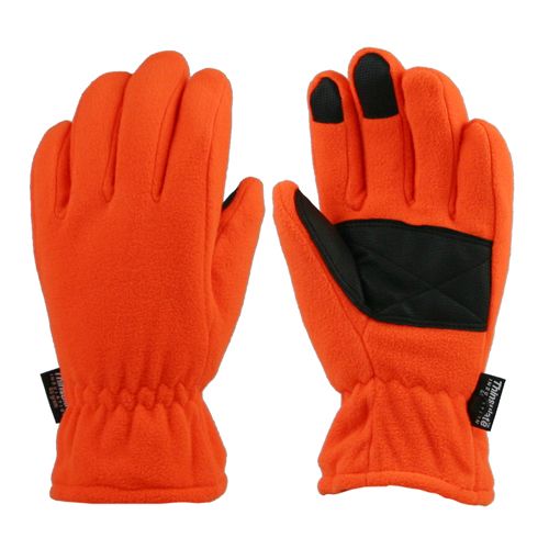 ''MENS BLAZE ORANGE MICROFLEECE GLOVE, THINSULATE''