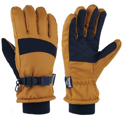 Brown online ski gloves