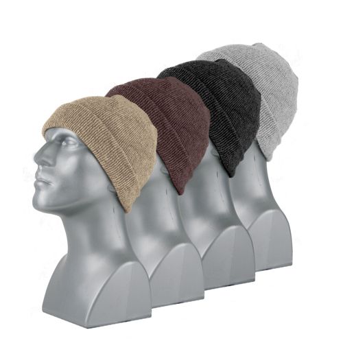 ''MENS RAGG WOOL CUFF HAT, FLEECE LINED''