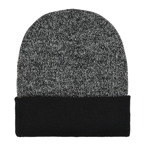 BLACK FLEECE LINED SUPER-STRETCH CUFF HAT