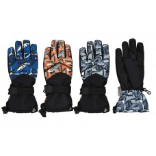 54120  - BOYS PRINT SNOWBOARD GLOVE - SIZE 4-7