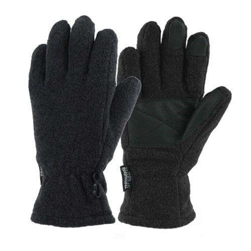 ''MENS BLACK MICROFLEECE GLOVE, THINSULATE''