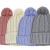 75035 - RIBBED ACRYLIC HAT WITH YARN POM