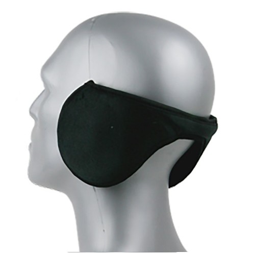 ''MENS SOLID BACK-WRAP EAR WARMER, BLACK''