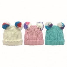 37018  -  TODDLER DOUBLE POM CUFF HAT