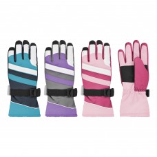 41232  -  STRIPED COLORBLOCK SNOWBOARD GLOVE - SIZE 4-6x