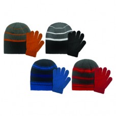 58021 -  ACRYLIC KNIT STRIPED SET - SIZE 8-16