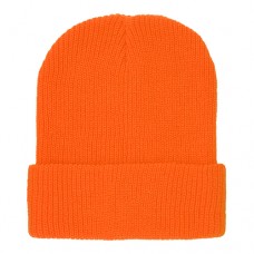 00792   -   BLAZE ORANGE ACRYLIC KNIT SUPER-STRETCH CUFF HAT