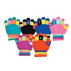 34111   -   BOYS/GIRLS KNIT STRETCH GLOVE WITH NUMBERS