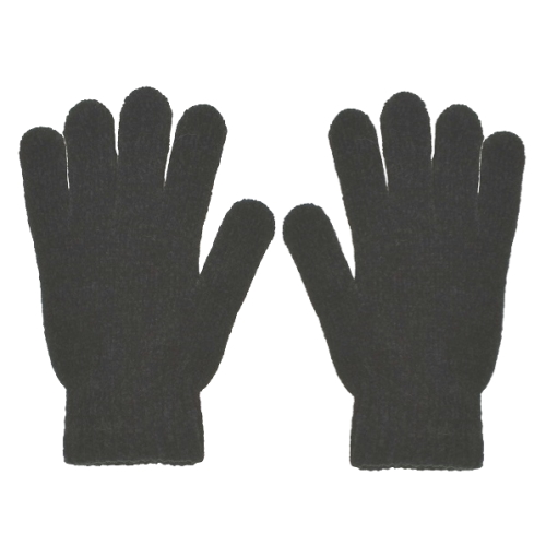 CHENILLE STRETCH MAGIC GLOVE - BLACK