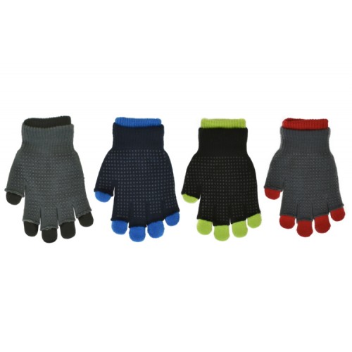 BOYS 2-IN-1 KNIT STRETCH  MAGIC GLOVE