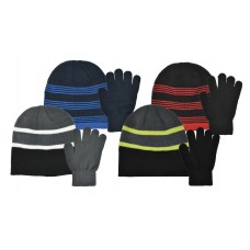 58020  -  BOYS KNIT STRIPED SET - SIZE 4-7