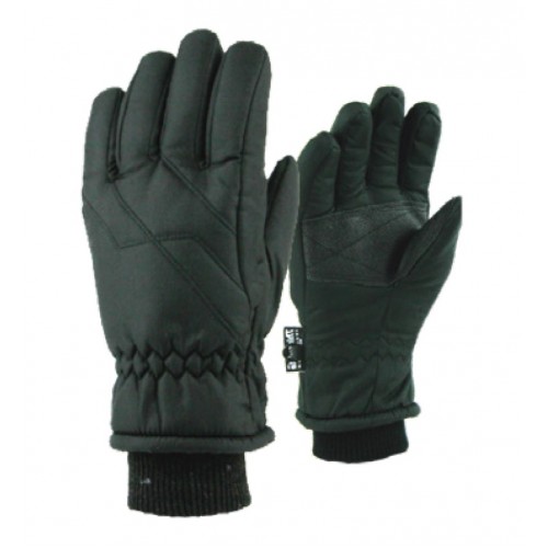 MENS BLACK TASLON THINSULATE SKI GLOVE