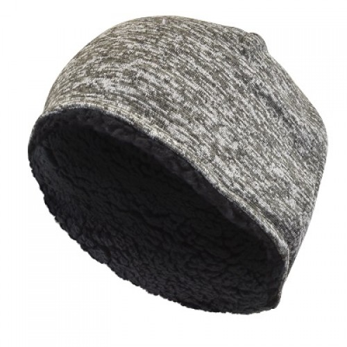 ''WOMENS MELANGE FLEECE BEANIE, PLUSH LINED''