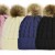 75036 -  CABLE ACRYLIC HAT WITH FAUX FUR POM
